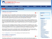 Tablet Screenshot of lobbyblog.com